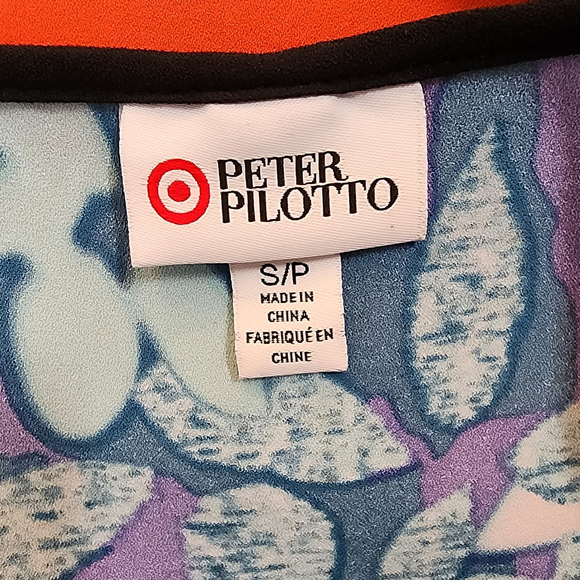 Peter Pilotto Target Red Iris Floral Racerback Swing Tank Top Size S - Picture 3 of 6